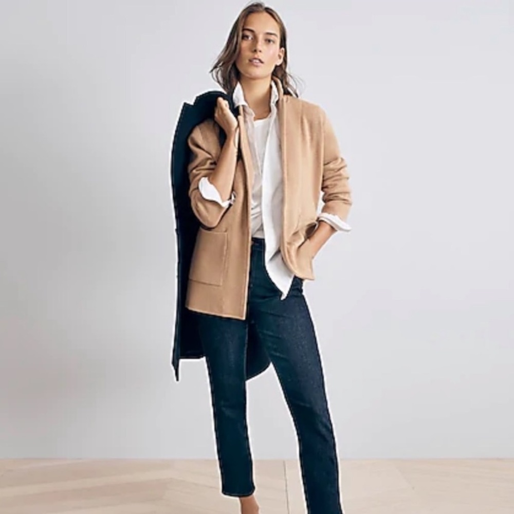 J. Crew 100% merino wool open cardigan